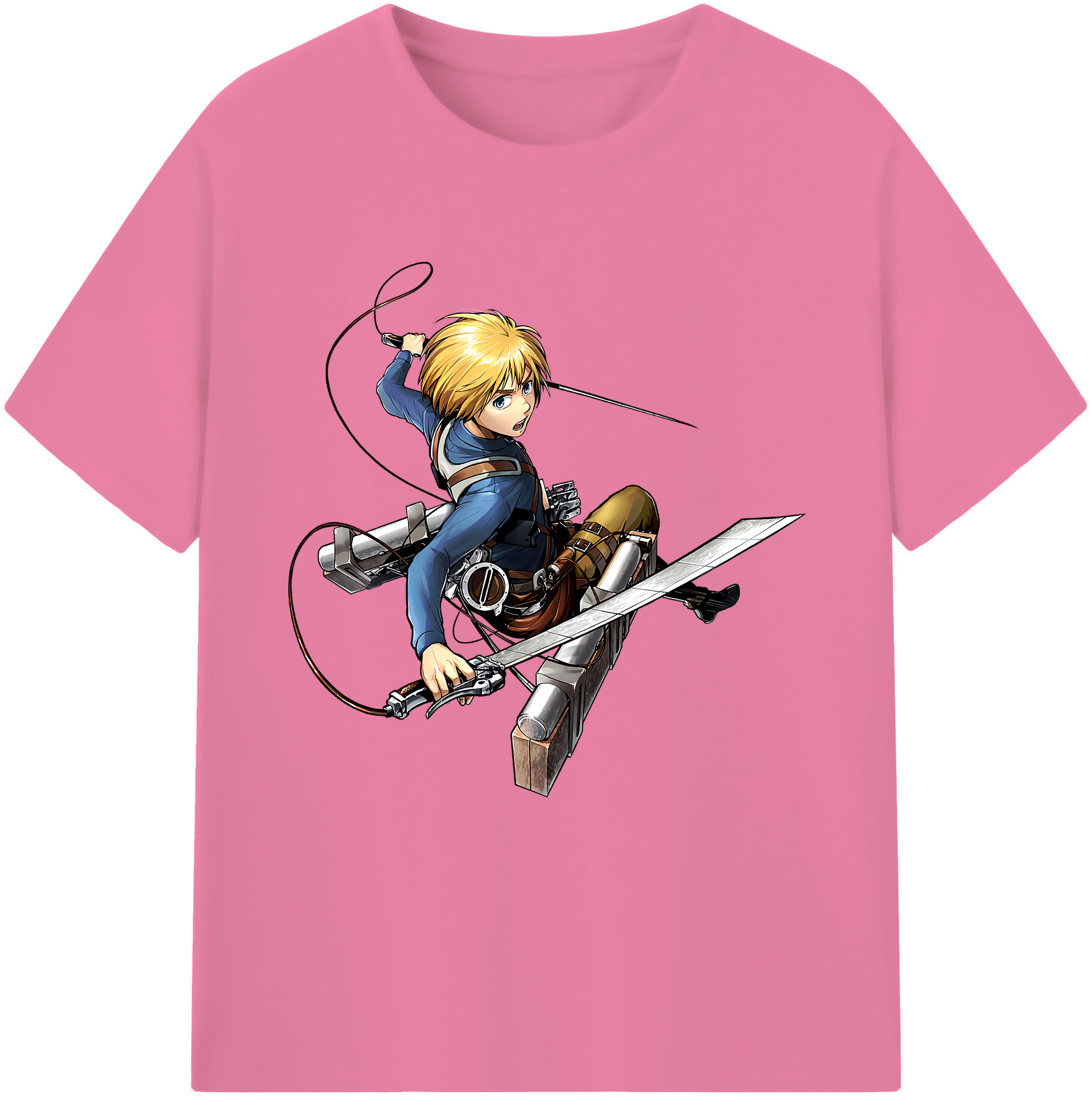 （画像用） 進撃の巨人 アルミン·アルレルト Attack on Titan Armin Arlert 綿100％半袖Tシャツ（フロントプリント）